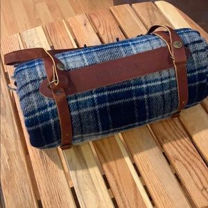 Pendleton Wool Blanket with leather strap